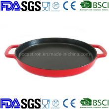 Healthy Vegetable Oil Nonstick Cast Iron Grill BSCI LFGB FDA Approved, with Handle Grill Pan